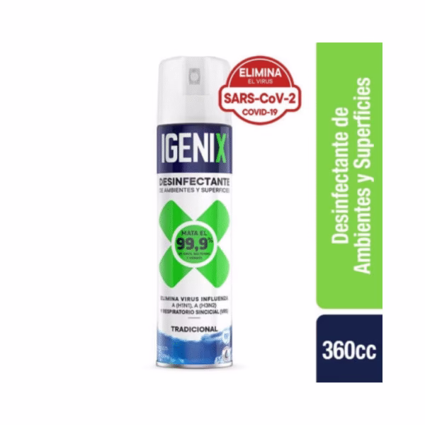 Desinfectante en Aerosol Igenix Tradicional Antibacterial 360 cc